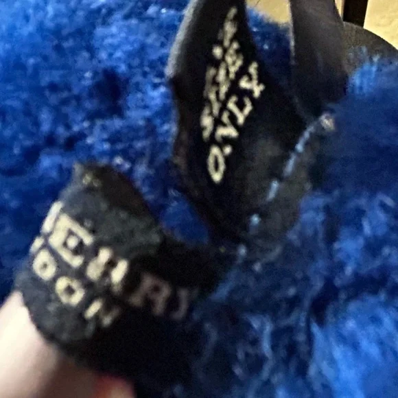 VINTAGE BURBERRY BLUE SUEDE BUCKET HAT. Wheeling lining. NEW - Picture 5 of 7